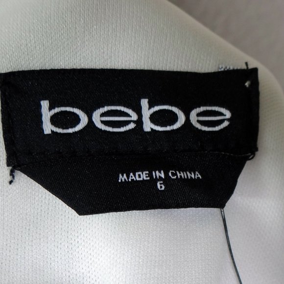 bebe Woman's Floral Faux Wrap dress size 6 Ivory/ Multi colored NEW - Picture 7 of 14